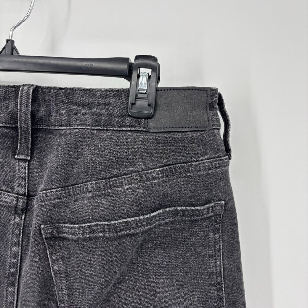 Madewell Curvy Mid Rise Stovepipe‎ Jeans Black Womens Size 30 Roll Up Ankle - Picture 6 of 11